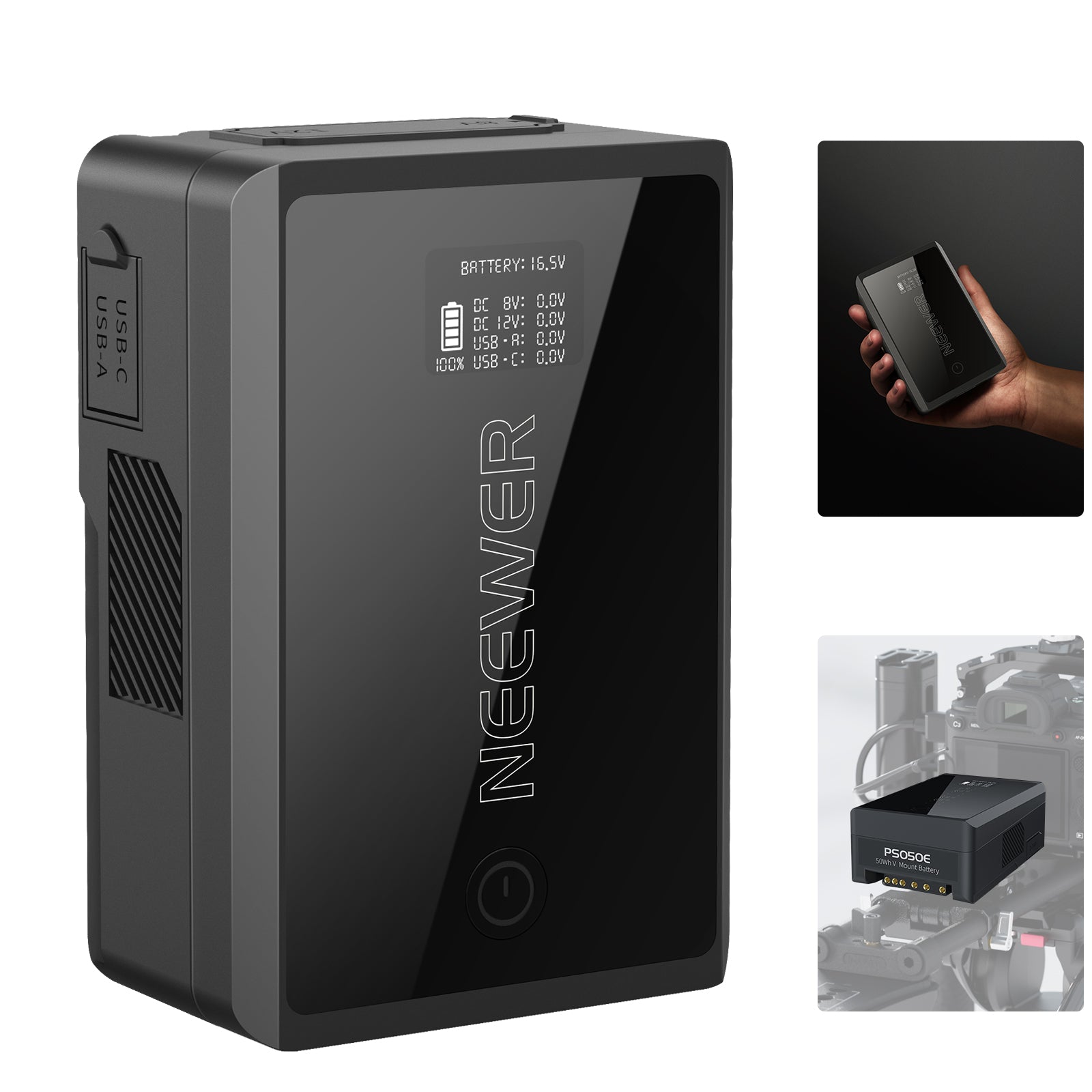 Batteria Mini V Mount NEEWER 50Wh - Ricarica Rapida 45W PD Per Fotocamere E Luci - Foto 9