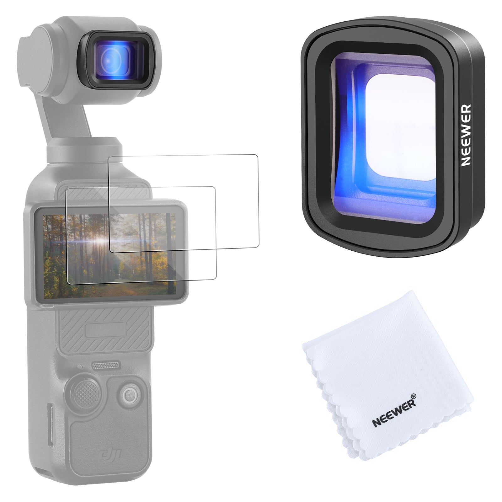 NEEWER FL-C56 1.2X Blue Anamorphic Lens For Pocket 3
