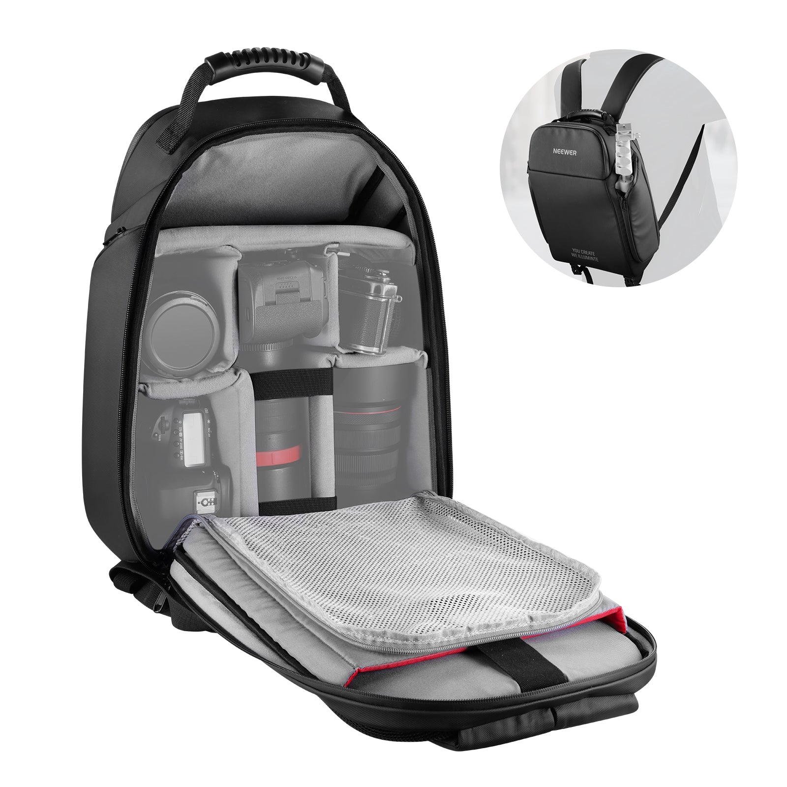 NEEWER PB26 44x27x19cm Wrap All in One Camera Backpack