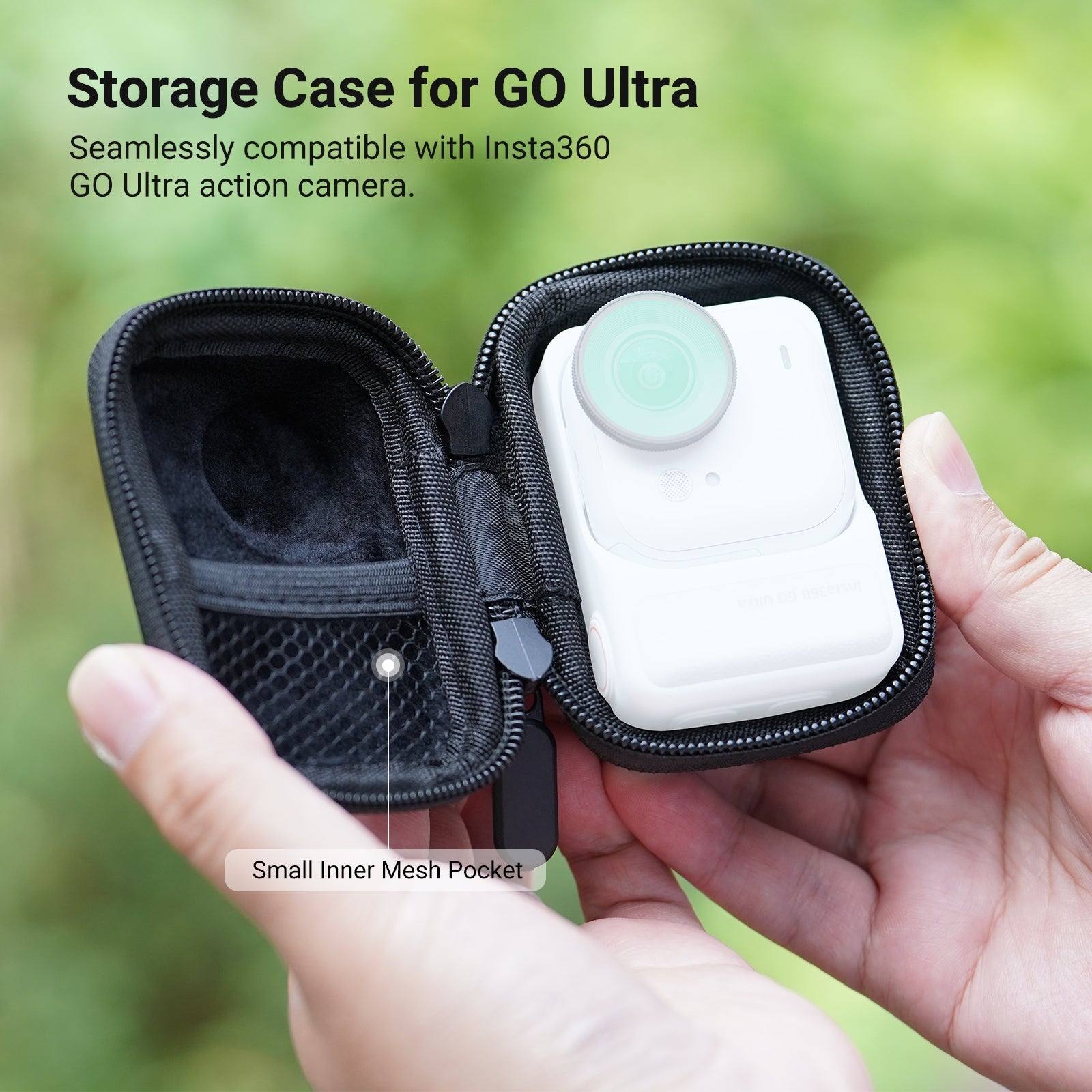 NEEWER AC042 Portable Storage Case is seamlessly compatible with Insta360 GO Ultra action camera.