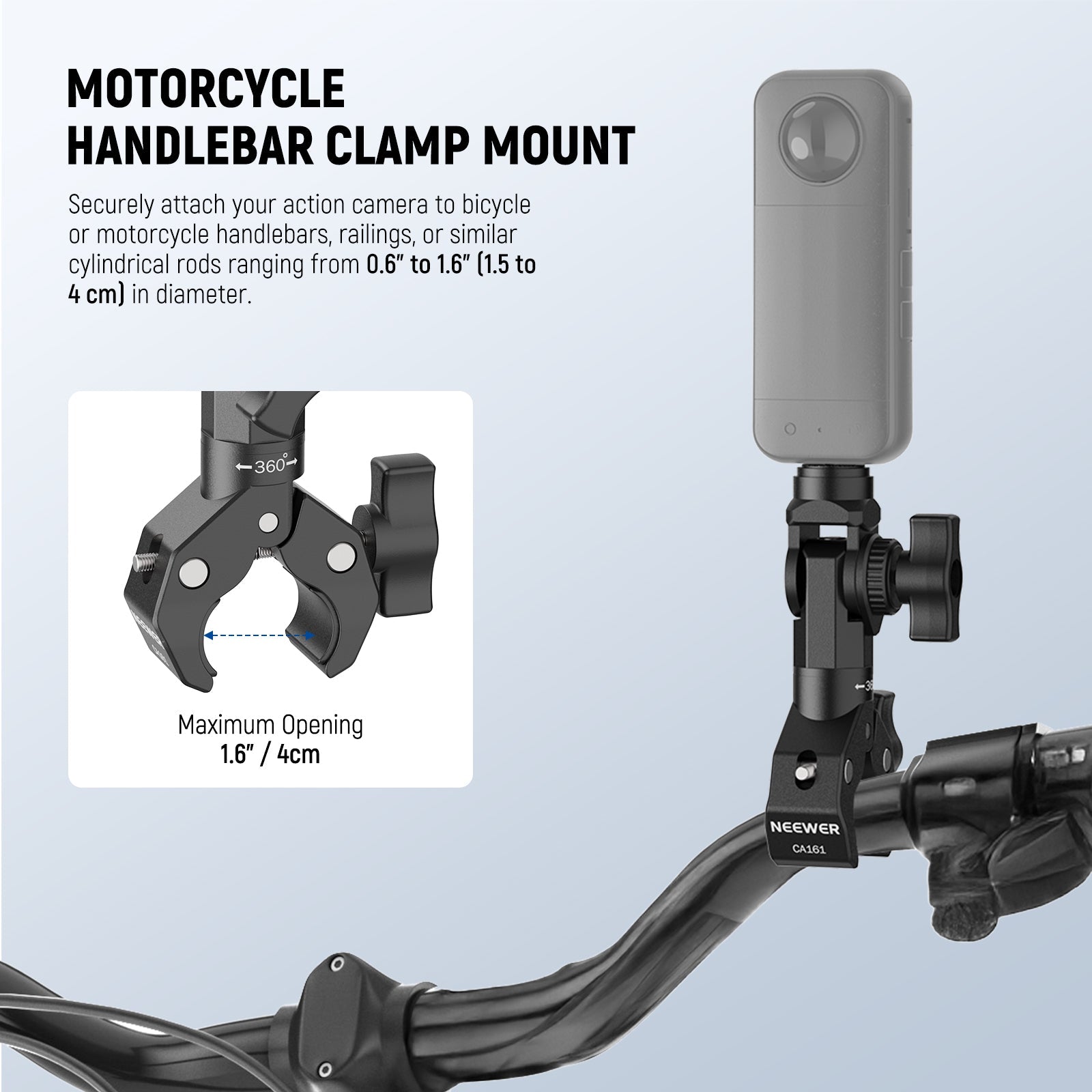 Motorcycle Handlebar Clamp Mount