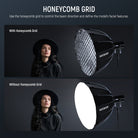 NEEWER NS712 Parabolic Softbox kit includes a honeycomb grid.