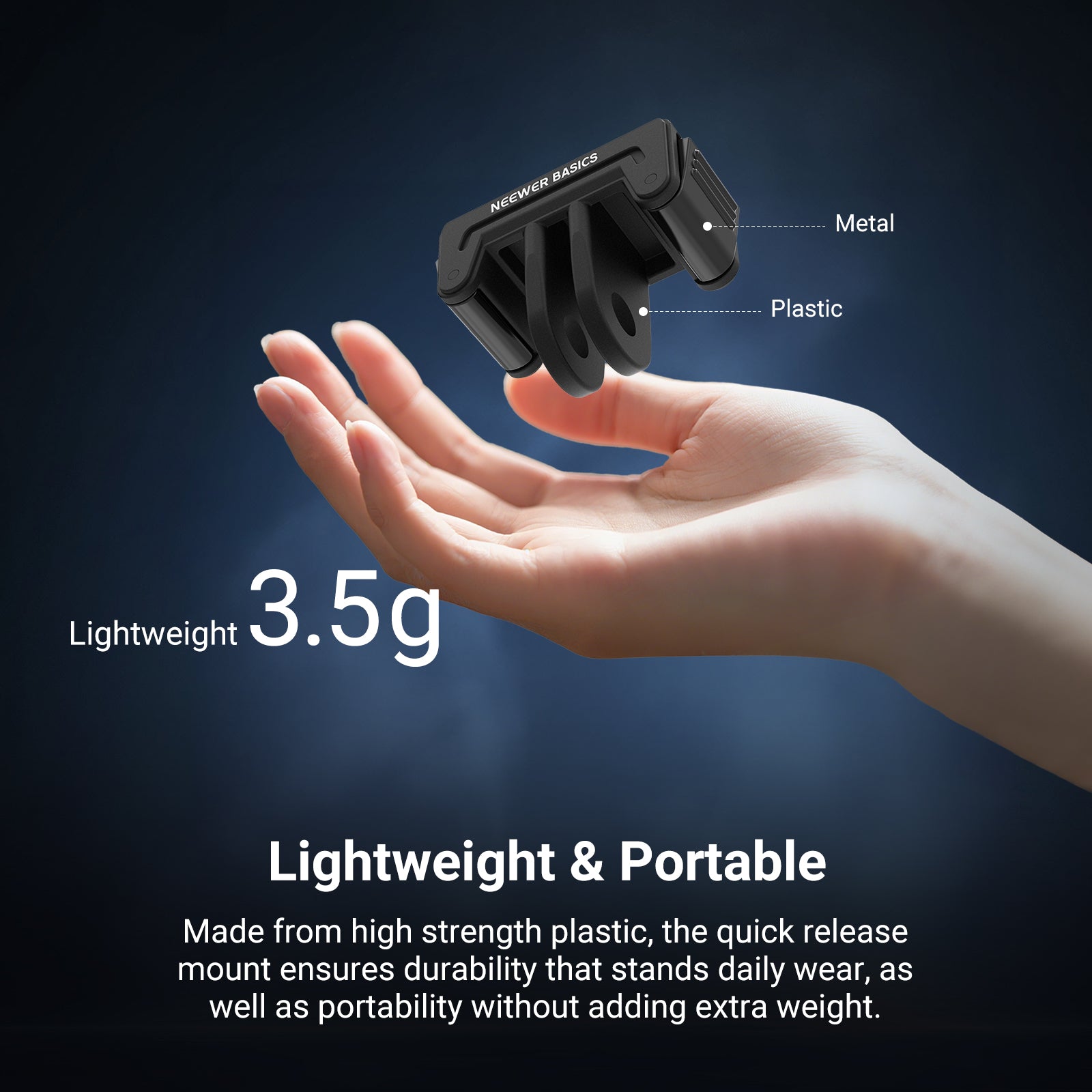 NEEWER DP05 Magnetic Mount weighs only 3.5g.