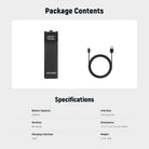 Specifications of the NEEWER PH01 5000mAh Battery Handle For DJI Osmo Pocket 3