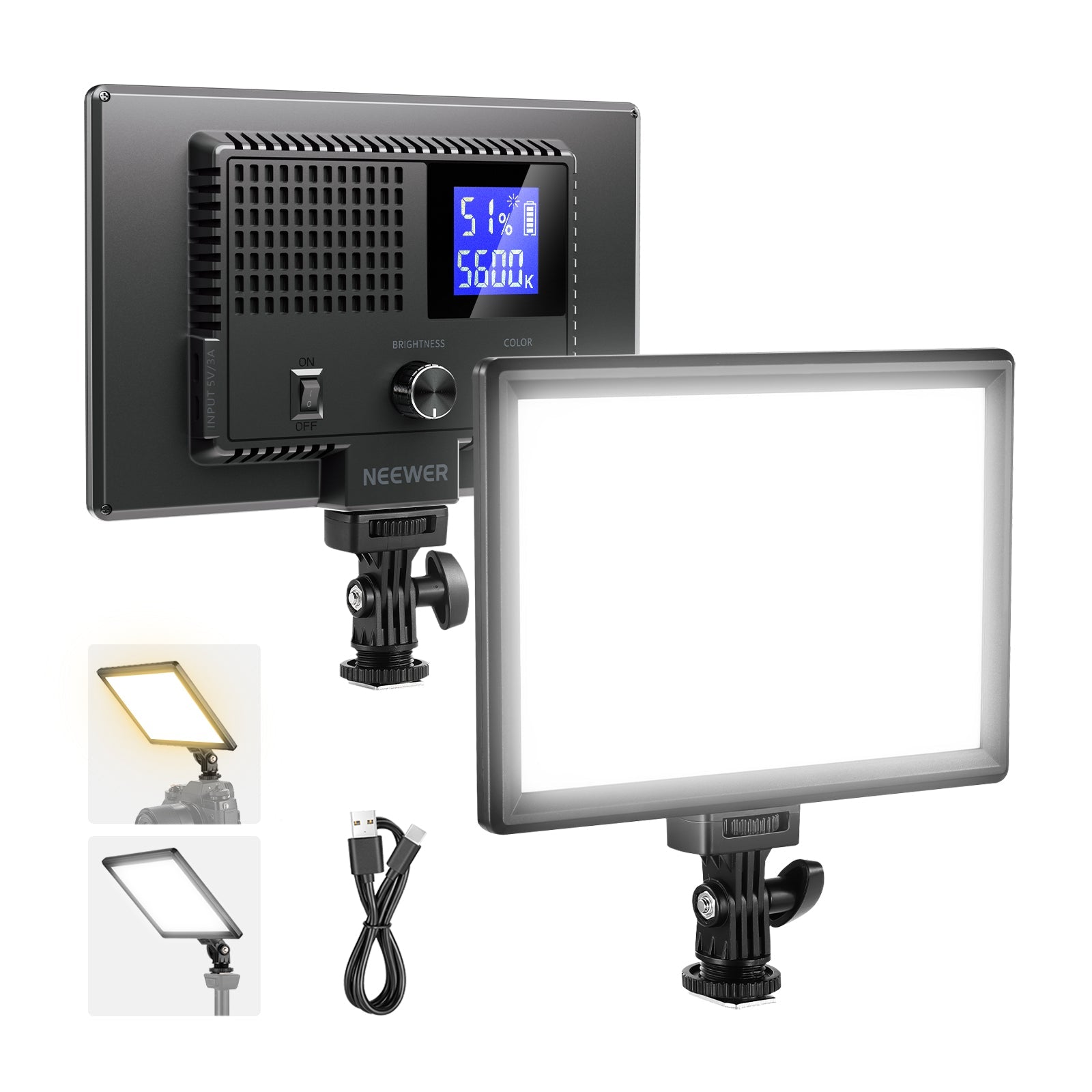 NEEWER NL-120B Bi Color LED Video Panel Light
