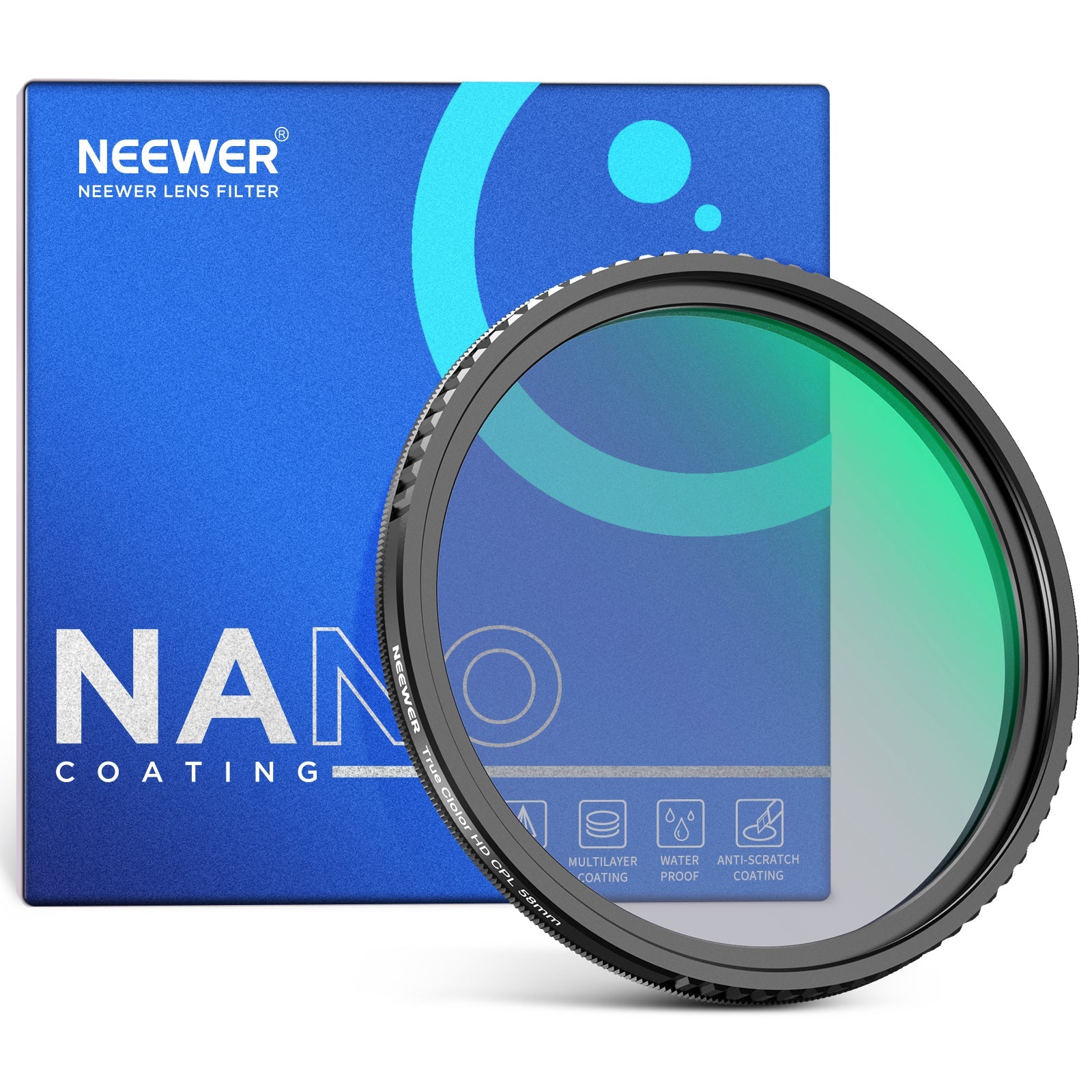 NEEWER True Colors CPL Filter with Limited Rotation Stop