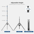 NEEWER ST260C Carbon Fiber Light Stand can be adjustable from 89cm to 260cm.