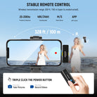 2.4G wireless technology ensures 328ft/100m transmission with 26ms low latency in open, unobstructed areas.