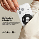 The magnetic cell phone holder mount for desk weighs 1.1 oz