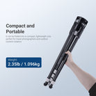 NEEWER ST260C Carbon Fiber Light Stand can be folded into a compact, lightweight size.