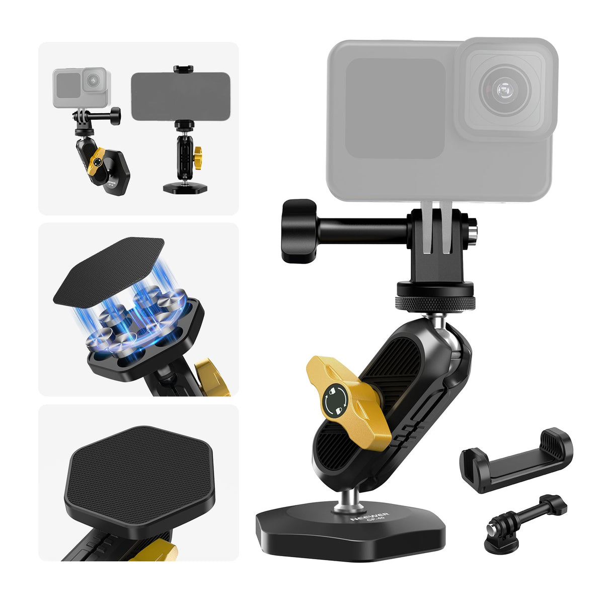 NEEWER GP-40 Magnetic Action Camera Mount Kit - NEEWER