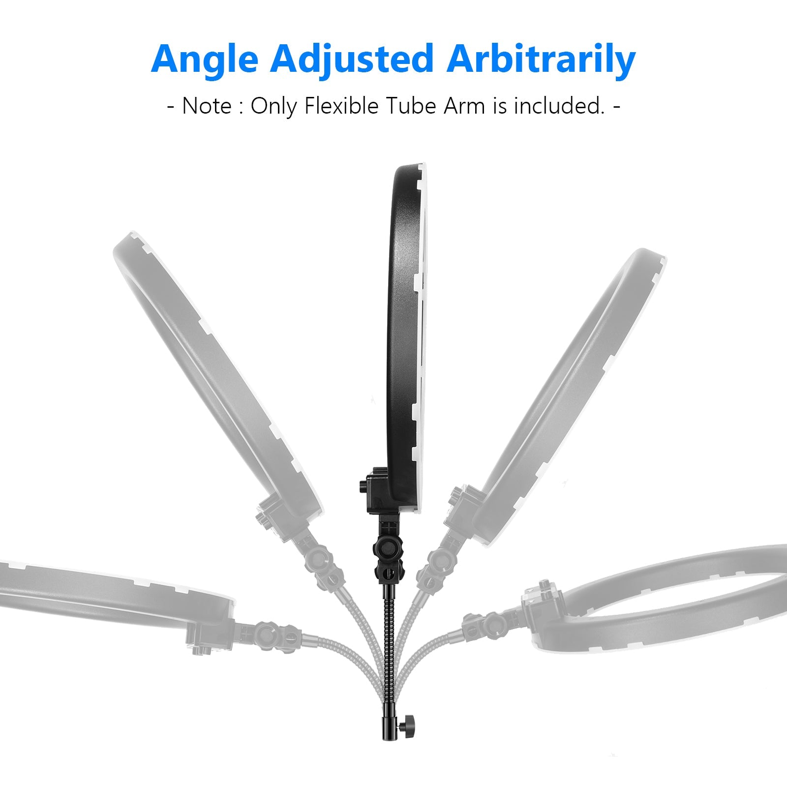 Bras Flexible Métallique Neewer 25 Cm – Pour Flash Studio, Lumière Vidéo, Réglage Angle Facile, Support Universel