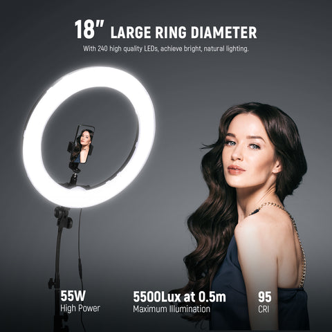 how to connect neewer ring light remote