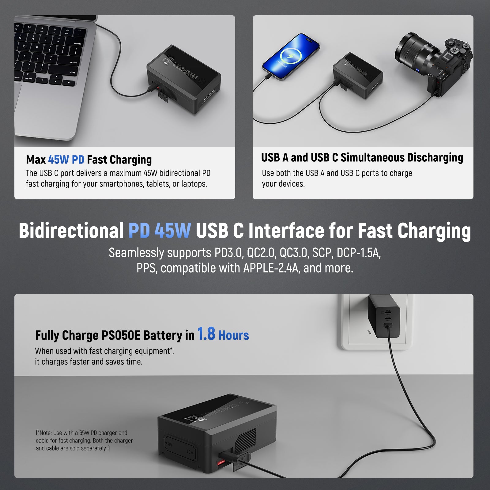 NEEWER V Mount Battery PS050E 3450mAh 50Wh 14.54V