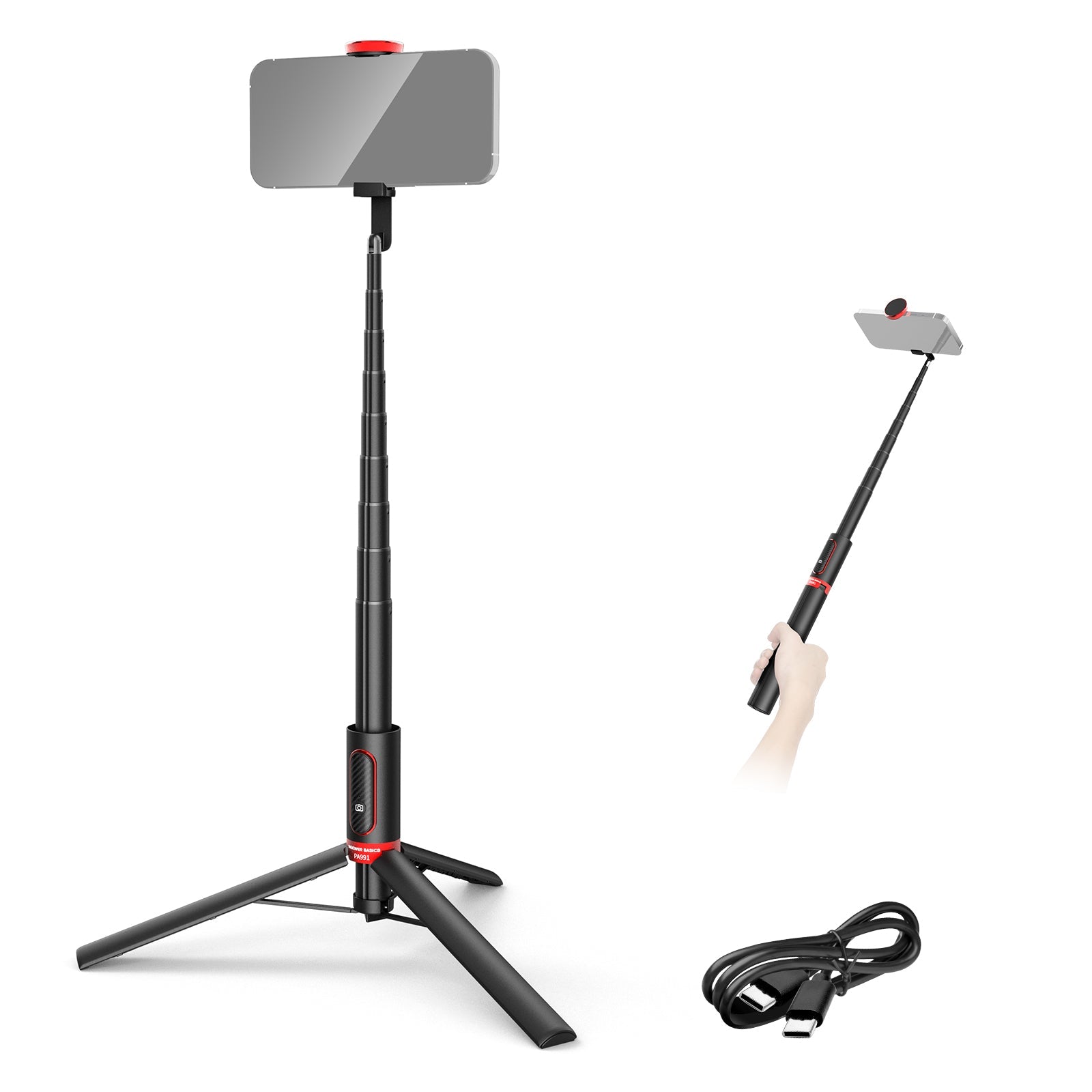 NEEWER PA991 57.9" One Touch Set Up Selfie Stick Tripod