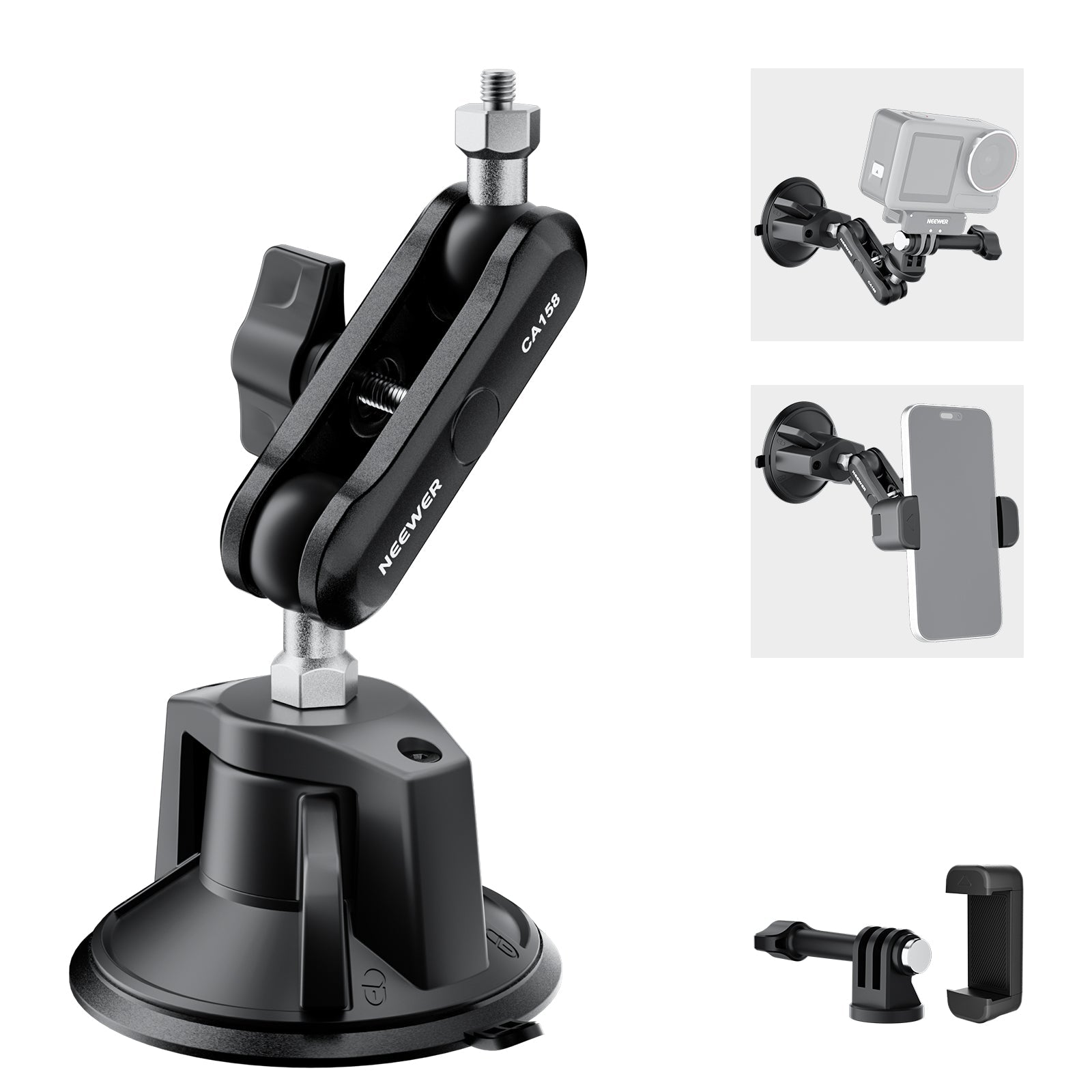 NEEWER CA158 Suction Cup Phone & Camera Mount Kit