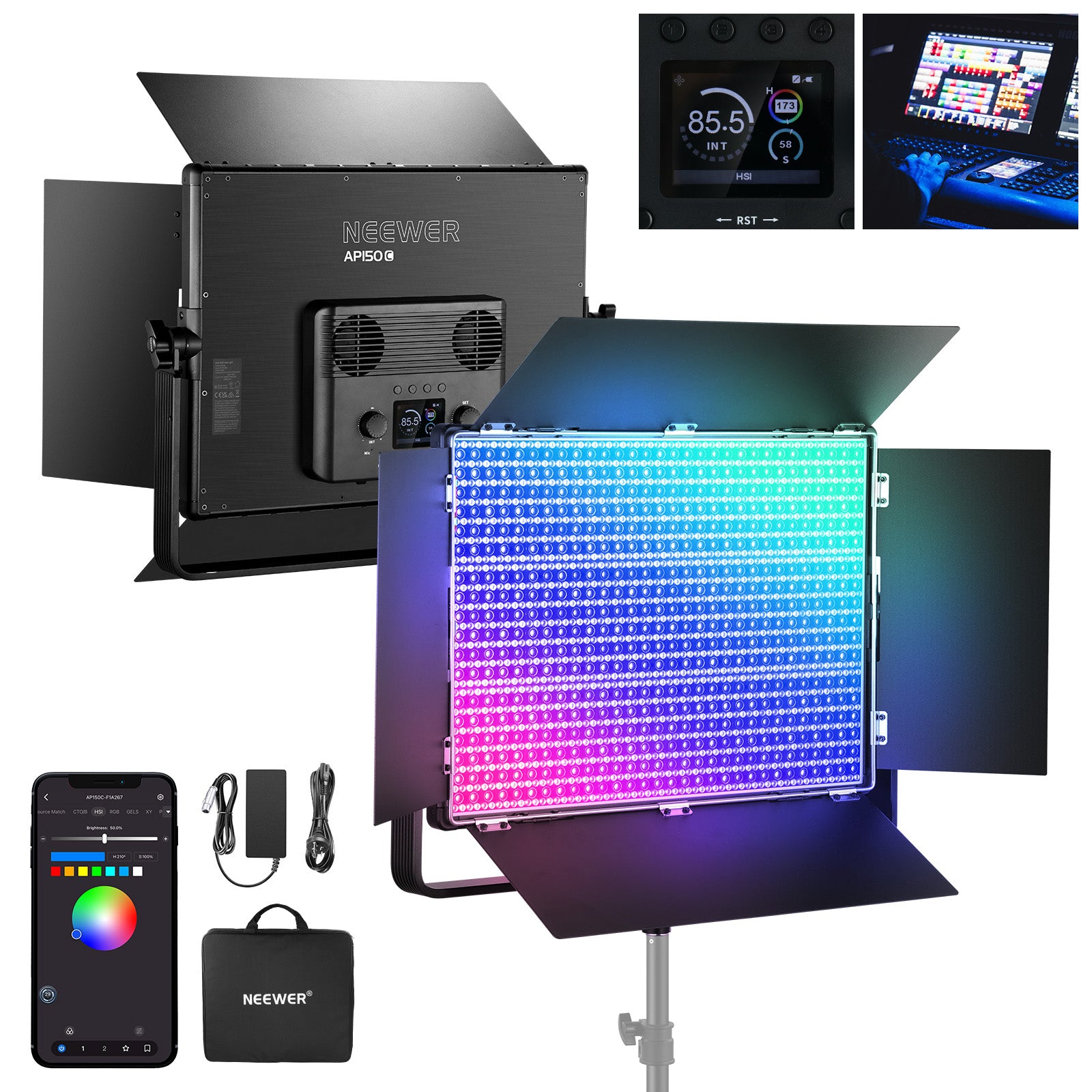 NEEWER 2 Packs NL660 Bi-color Video LED Panel Light - NEEWER