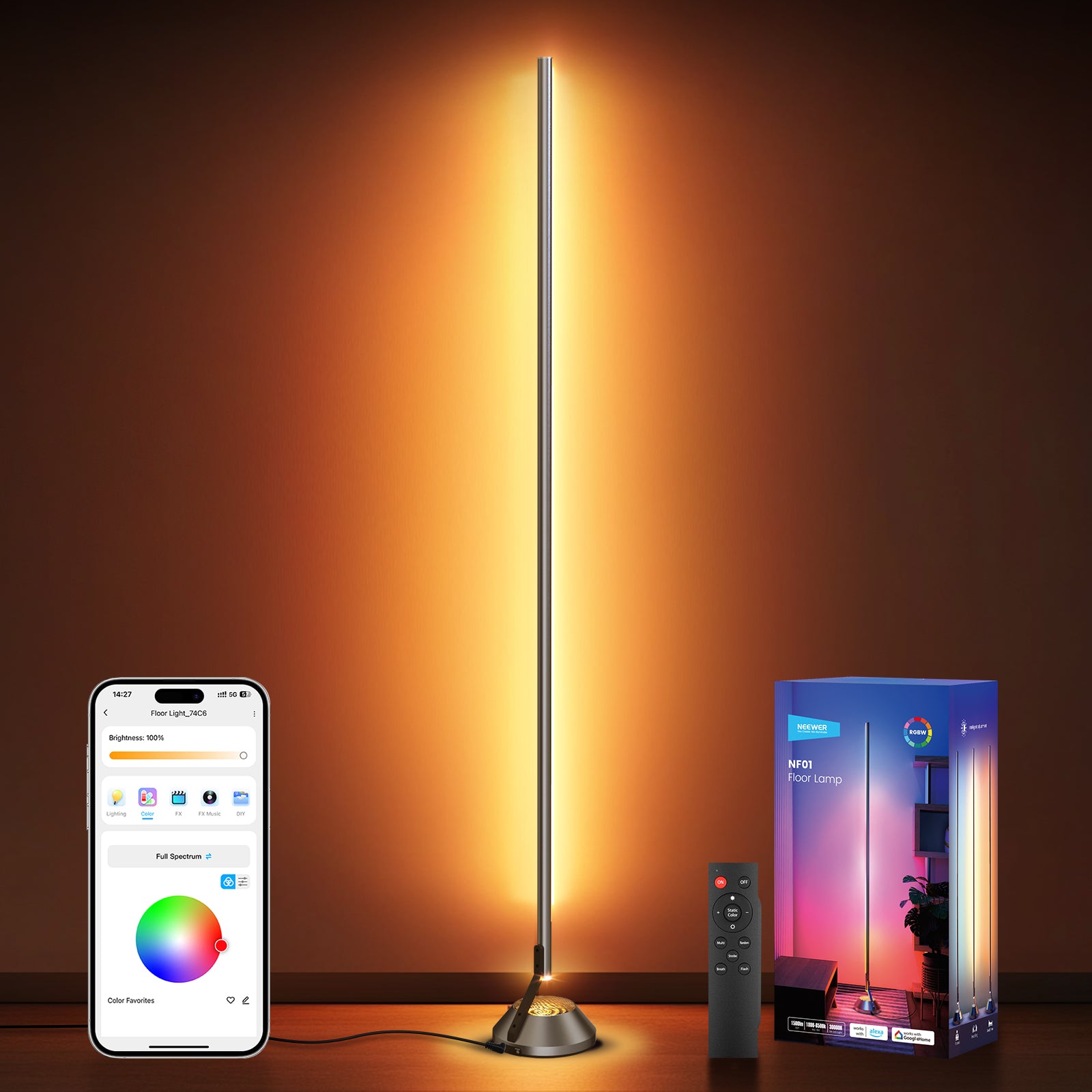 NEEWER NF01 スマート LEDフロアライト 1500lm 1600万色 1_679bef87-716f-407c-888c-