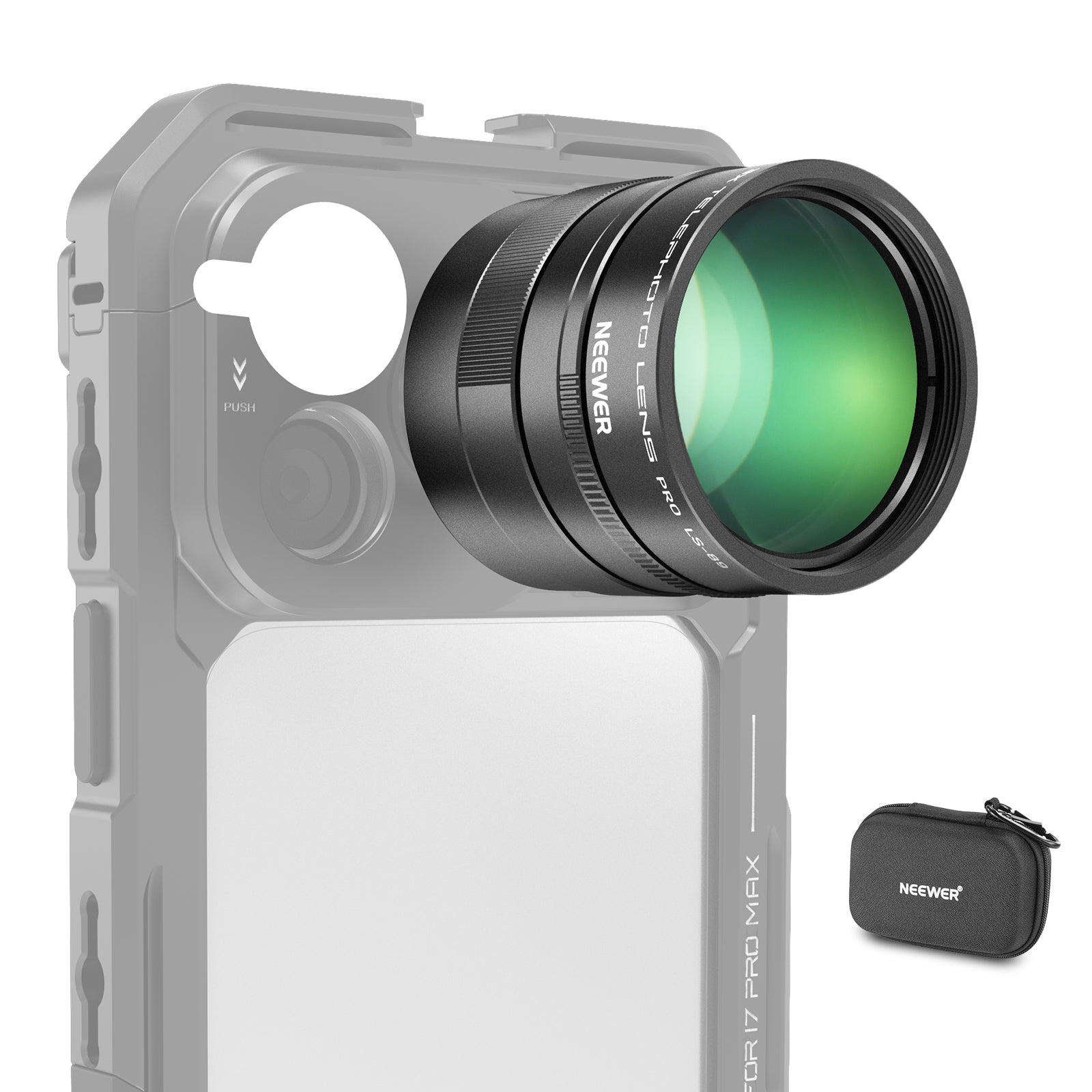 NEEWER LS-89 3X Teleconverter for Phone Telephoto Lens