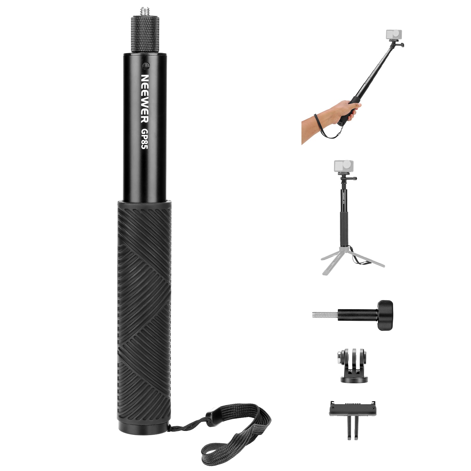 NEEWER GP-85 121 cm Extension Rod Kit for Action Camera