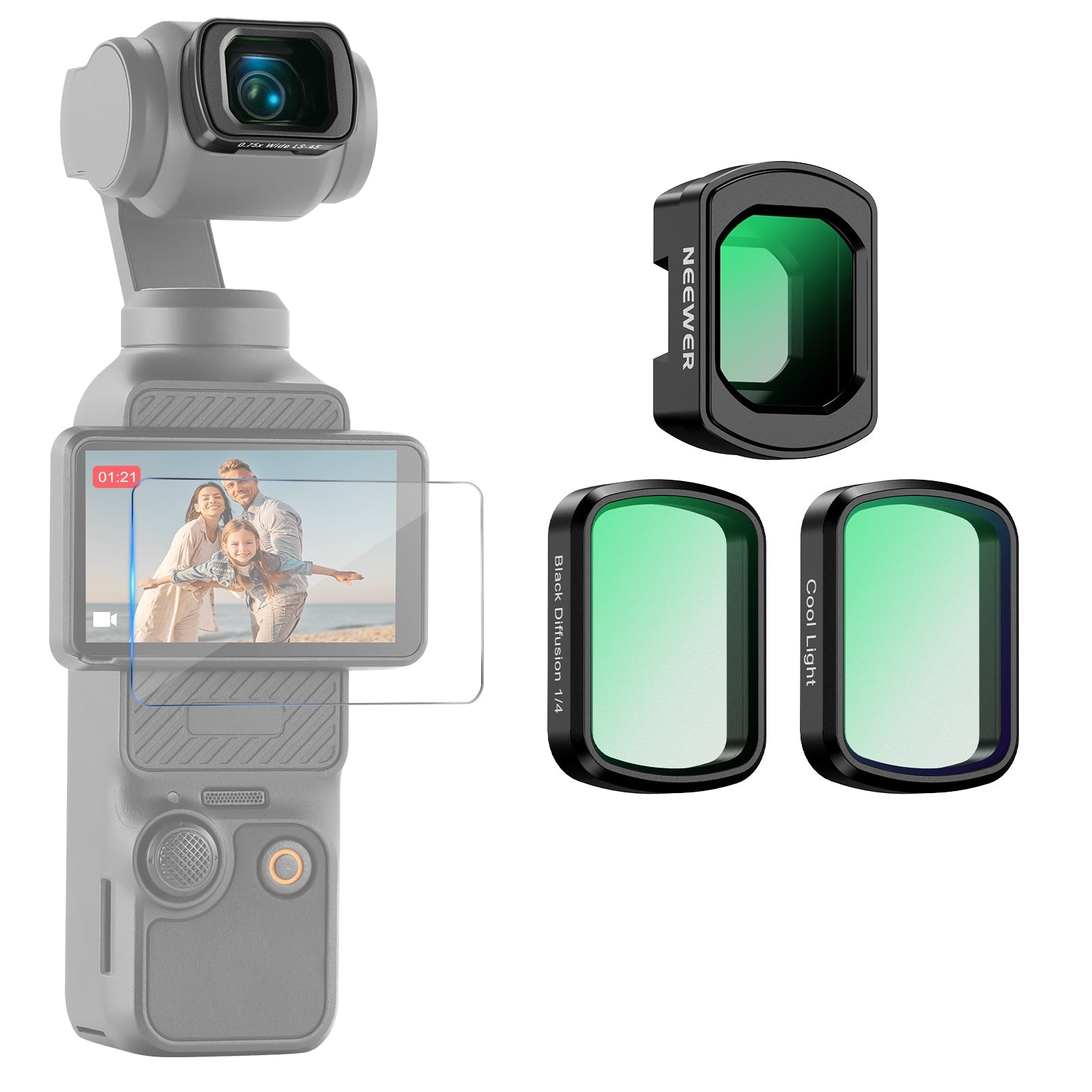 NEEWER FL-C84 Lens Filter Set For Pocket 4/3/Xtra Muse