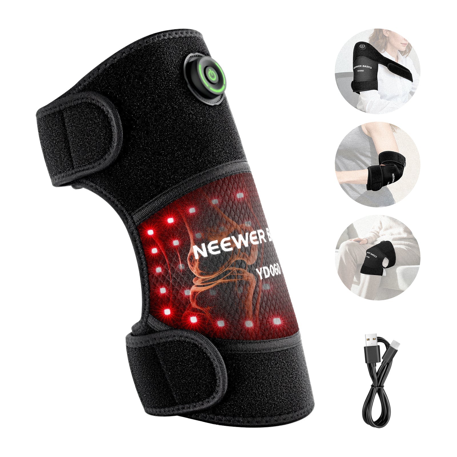 NEEWER YD060 Red Light Therapy Wrap for Knee & Elbow Joint