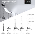 NEEWER ST180B light stand with 63-180cm height range for studio product shooting lighting setup