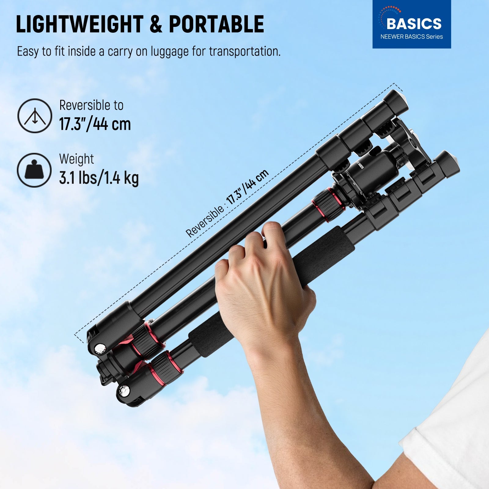NEEWER TP15 Travel Tripod Monopod is portable.