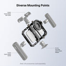 NEEWER PA058 Universal Phone Cage features diverse mounting points for QR handle, SSD holder, and Arca-type QR adapter.