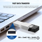 This USB TF card reader enables ultra fast data transfers of up to 200MB/s (read) and 140MB/s (write)