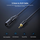 NEEWER MS023 3.5mm to XLR Male Cable can split 3.5mm stereo signals into left and right XLR outputs for audio playback or editing.