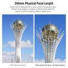 This converter doubles the optical zoom capability.