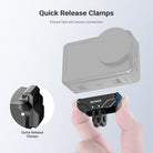 Quick release clamps ensure fast and secure connection.