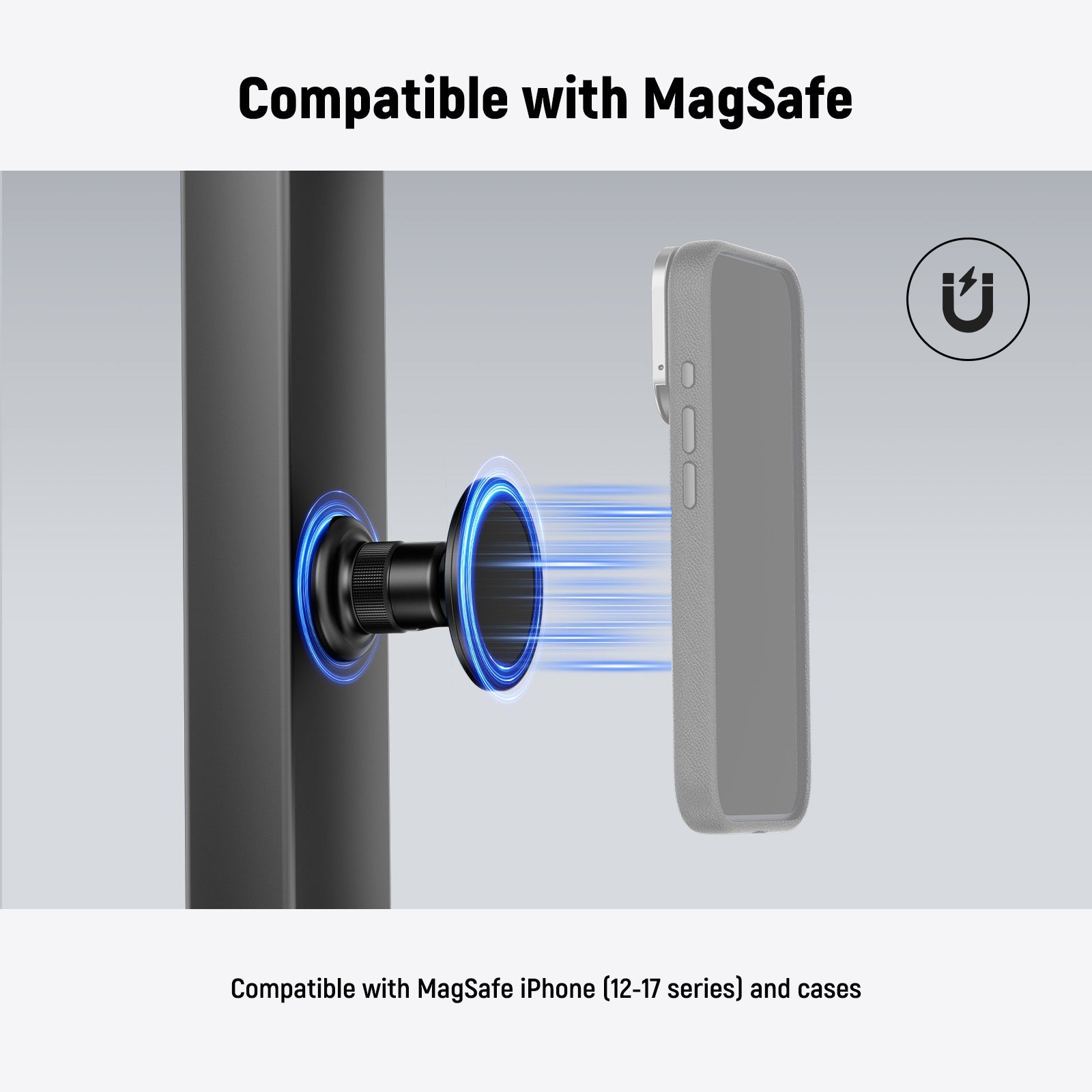 NEEWER PA072 Compact Magnetic Phone Tripod Mount is compatible with MagSafe.