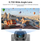 0.75x wide angle lens delivers a 108° wide-angle field of view, capturing expansive scenes without distortion.