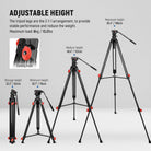NEEWER TP73 Lightweight Video Tripod can be easily adjust in height from 82cm to 166cm.