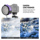 With NEEWER HW-28B USB Lens Warmer VS. without lens heater