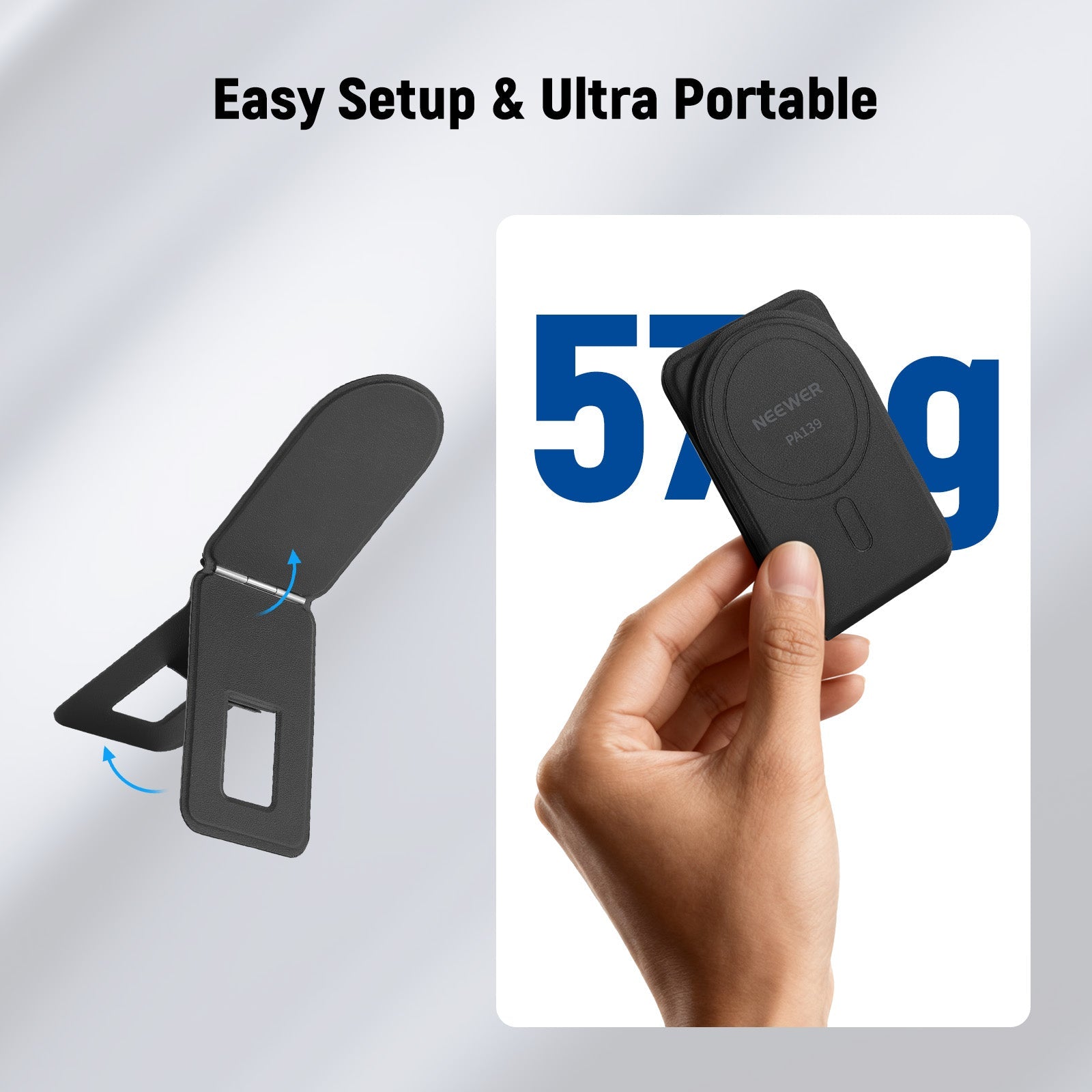 NEEWER PA139 Magnetic Phone Stand is ultra portable.