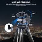 NEEWER LT34 Compact Travel Tripod Kit includes a detachable low profile metal ball head.