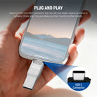 This micro SD card reader features USB A and USB C connectors