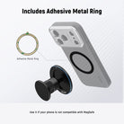 This set includes an adhesive metal ring.