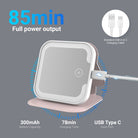 NEEWER N26 4.4" Compact LED Lighted Travel Makeup Mirror can be charged via USB Type C