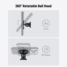 NEEWER PA072 Magnetic Phone Tripod Mount supports 360° rotation and 90° tilt.