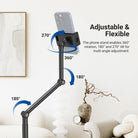 The phone stand enable 360-degree rotation, 180 degree and 270 degree tilt for multi angle adjustment.