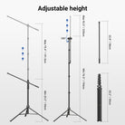 NEEWER MS046 Microphone Floor Stand adjusts from 23.2" to 75.4".