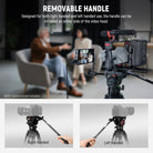 NEEWER TP73 Lightweight Video Tripod Kit includes a removable handle.