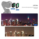 The LPR filter minimizes artificial light pollution, enhancing night photography by delivering clearer, more natural colors in low-light urban environments.