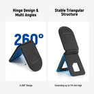 The mini cell phone selfie stick tripod stand compatible with iphone forms a small but stable triangular holder mount