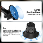 NEEWER BASICS CA166 Triple Suction Cup Car Mount Kit is suitable for flat and nonporous surfaces made of glass, ceramic, and metal.