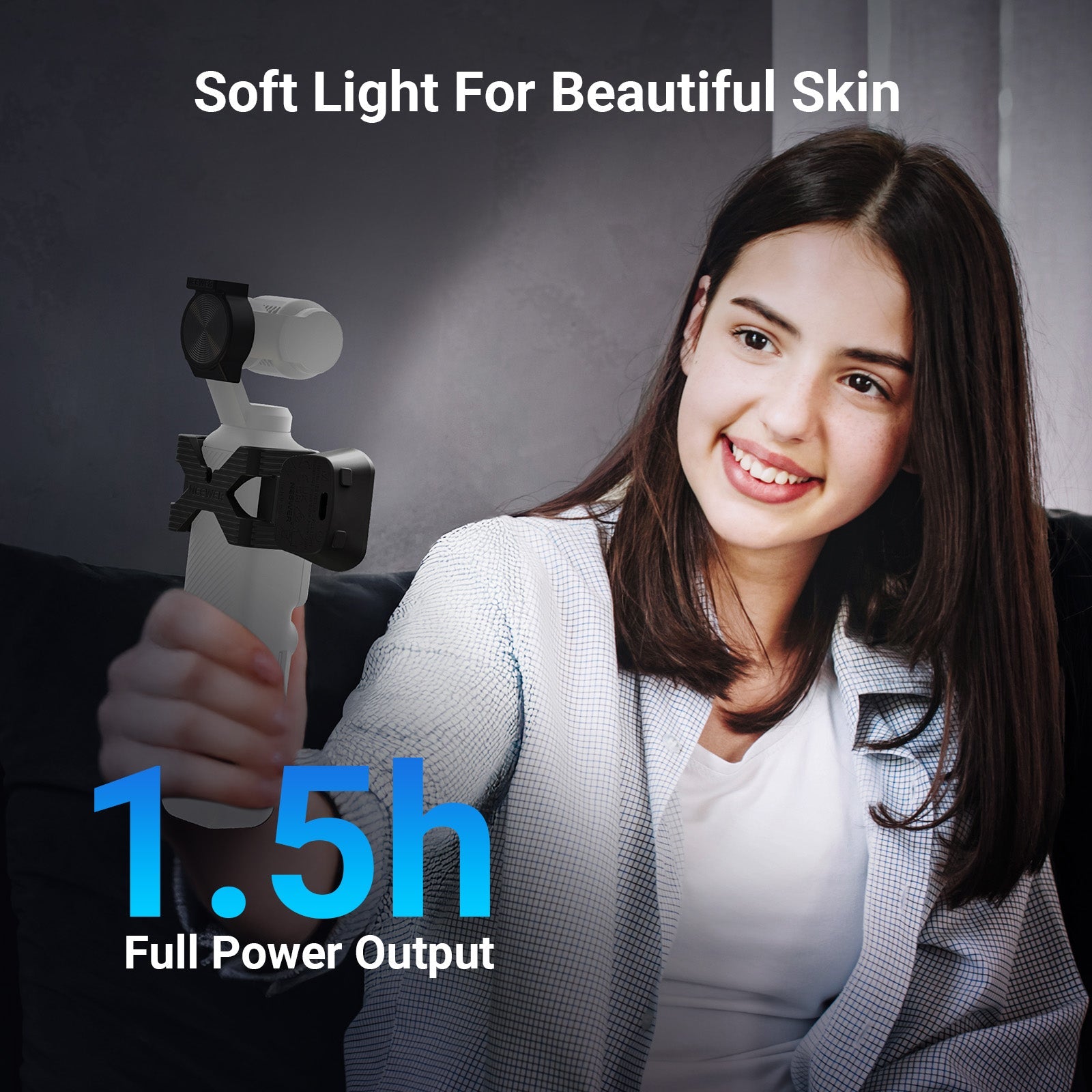 NEEWER mini LED soft panel light provides 1.5-8 hours of runtime